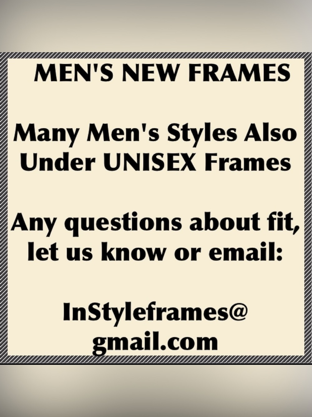 MEN'S FRAMES - Ultra lightweight, great quality, spring hinges.